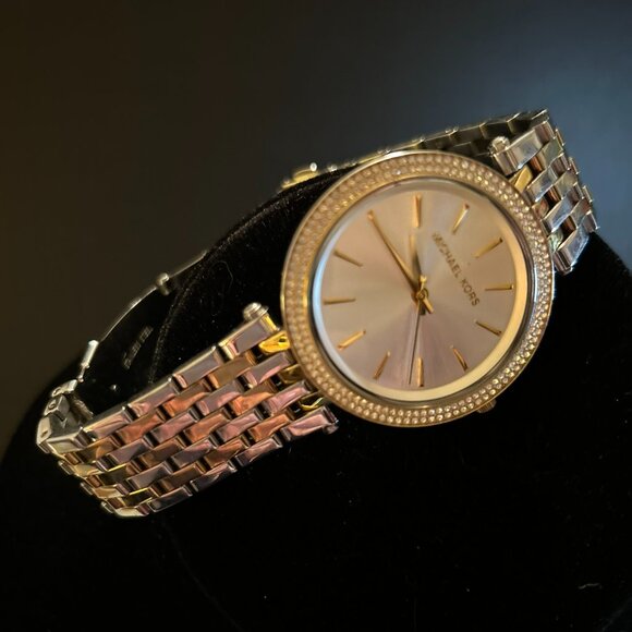 Michael Kors Women's Darci Two-Tone Stainless Steel Watch Style (MK3215) - Picture 3 of 13